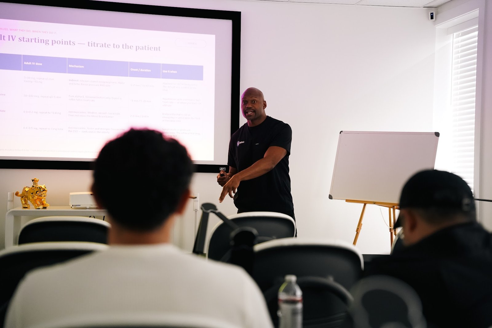 WDAA instructor teaching a sedation CE lecture to dentists